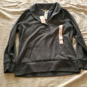 Grey petite banana republic sweater Medium